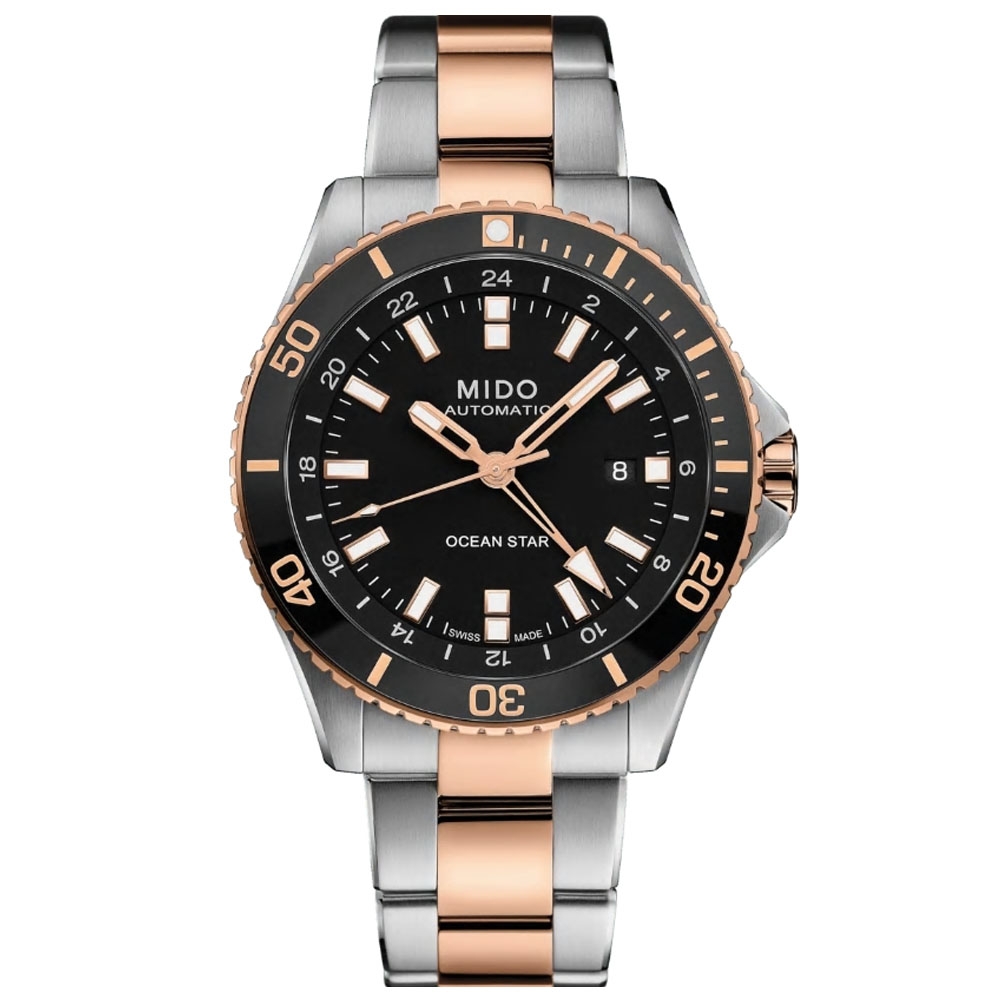 MIDO美度 官方授權經銷商M3OCEAN STAR海洋之星 GMT潛水機械腕錶 44mm/M0266292205100