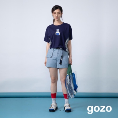 gozo 造型口袋素面休閒短褲(二色)