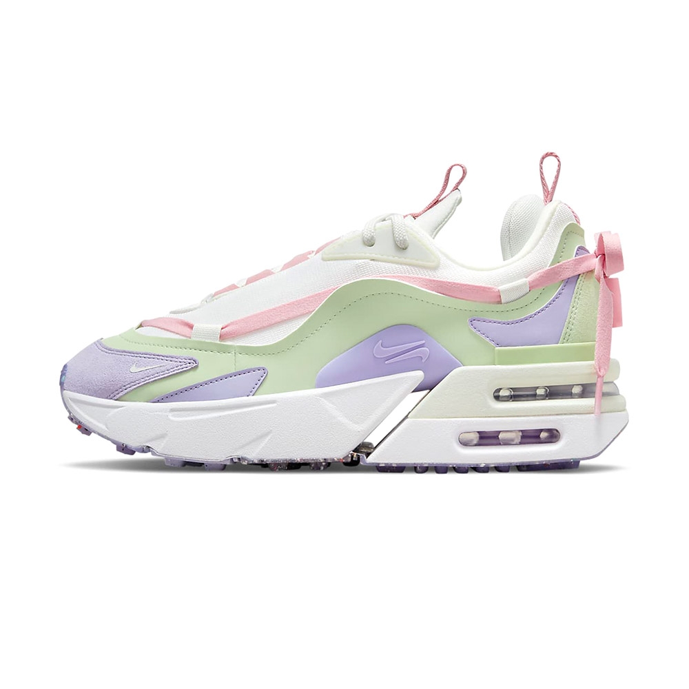 Nike Air Max Furyosa 女鞋白粉紫色蝴蝶結氣墊緩衝厚底運動休閒鞋