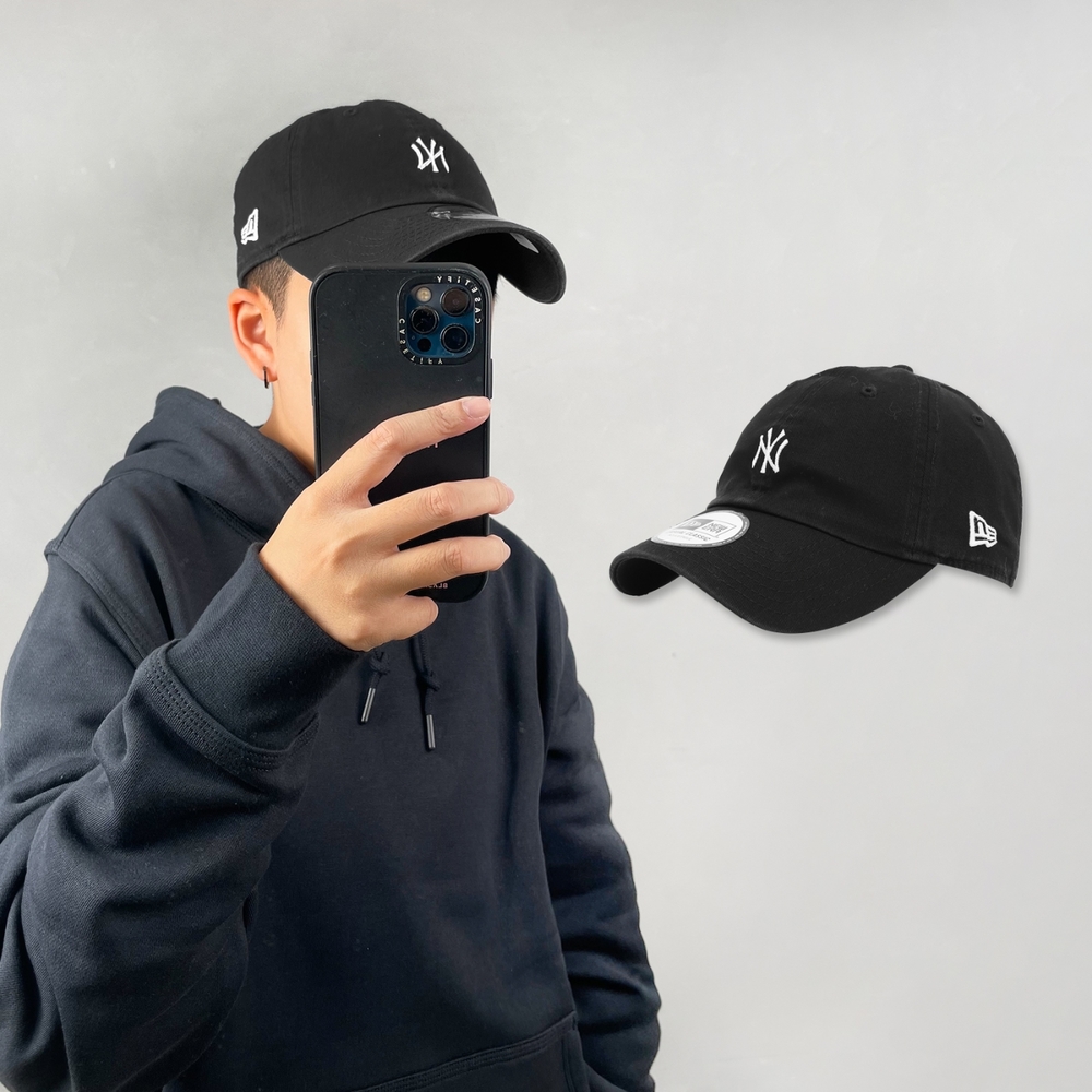 New Era 帽子Classic MLB 紐約洋基NY 小LOGO 老帽棒球帽黑白百搭