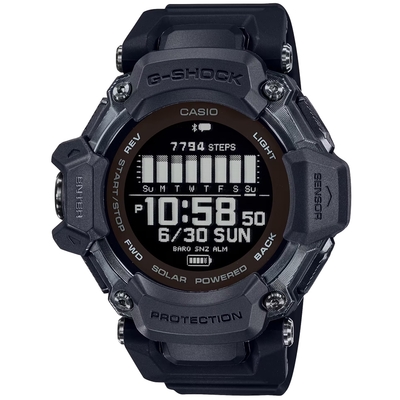 CASIO 卡西歐 G-SHOCK 太陽能x藍牙連線 多元運動腕錶 母親節 禮物 52.6mm / GBD-H2000-1B