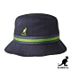 KANGOL-STRIPE水洗棉質漁夫帽-深藍色 product thumbnail 1