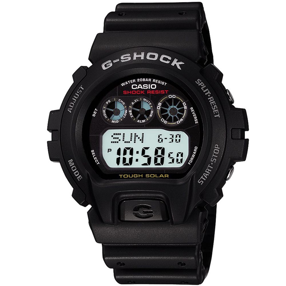 G-SHOCK 經典潮流再進化太陽能膠帶錶(G-6900-1)-黑/50mm