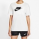 Nike NSW ESSNTL Tee Boy Futura [DB9828-100] 女 短袖 上衣 休閒 棉質 白 product thumbnail 1