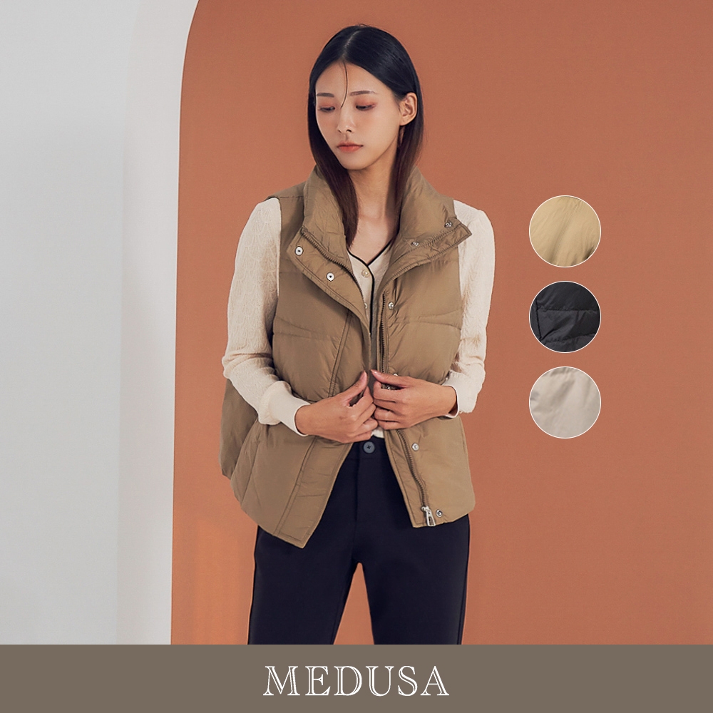 現貨【MEDUSA 曼度莎】I'care 蓬蓬滾邊羽絨背心外套 - 3色（M-L）｜女背心外套 羽絨背心 鴨絨