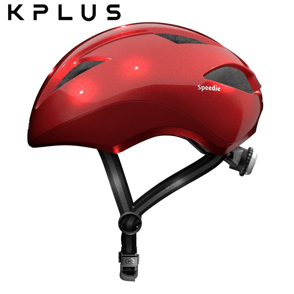 KPLUS SPEEDIE空力型素色版 兒童休閒運動安全帽-紅