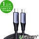 綠聯 USB-C/Type-C 3.1快充100W 高速傳輸10Gbps 4K影音 金屬殼編織 專業版 (1公尺) product thumbnail 1