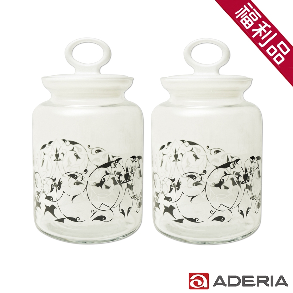 (福利品)ADERIA 日本進口拉環密封玻璃罐1500ML-2入組