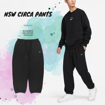 Nike 褲子 NSW Circa Pants 黑 棉褲 寬鬆 長褲 男款 縮口 FB2814-010