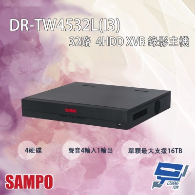 昌運監視器 SAMPO聲寶 DR-TW4532L(I3) 32路 五合一 人臉辨識 4HDD XVR 錄影主機