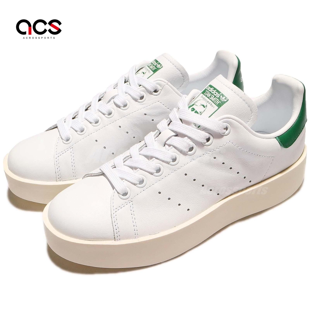 Adidas 休閒鞋 Stan Smith Bold W 女鞋 白 綠 厚底 增高 奶油底 史密斯 經典 愛迪達 S32266