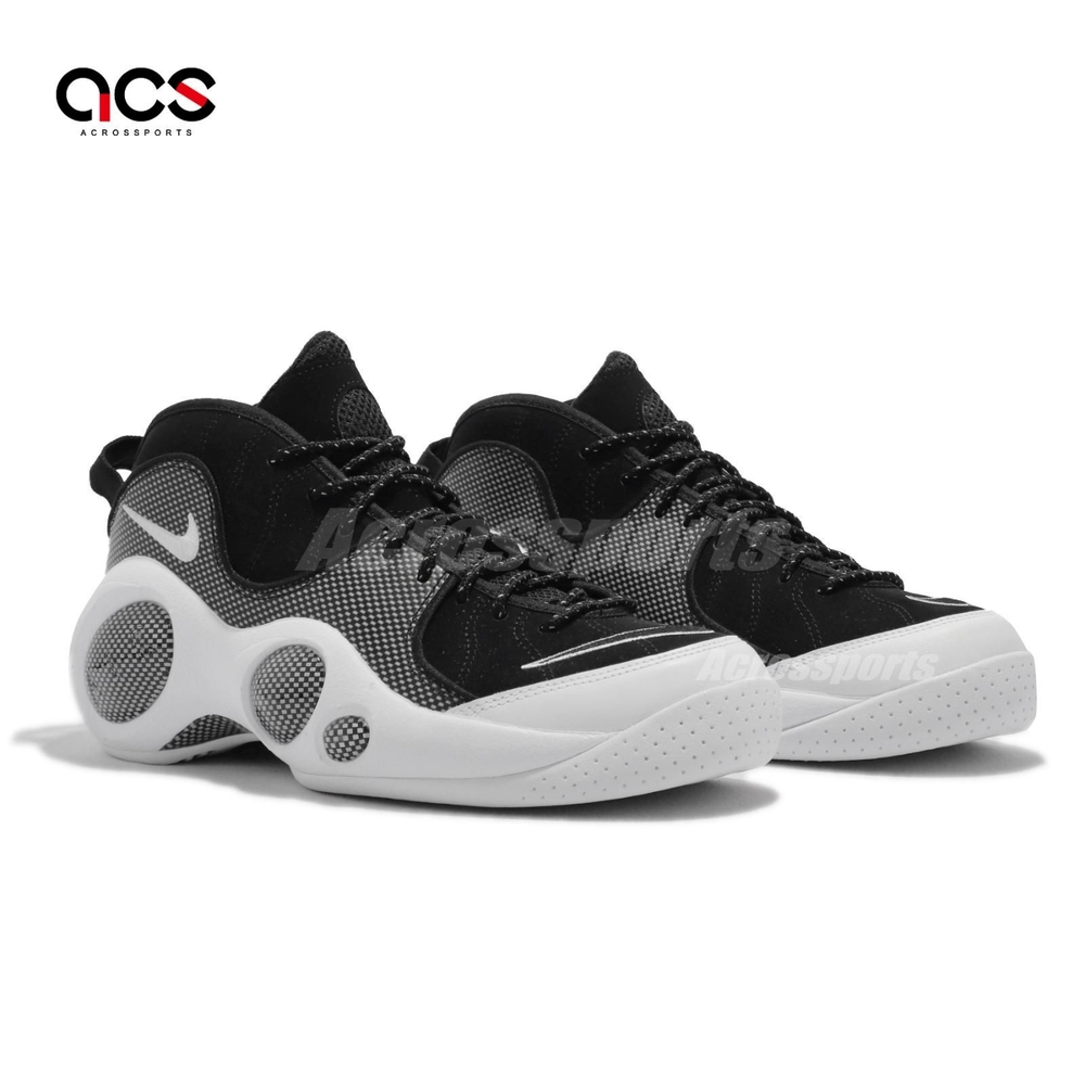 Nike 籃球鞋Air Zoom Flight 95 飛人OG 男鞋復古車輪鞋黑白DM0523-001