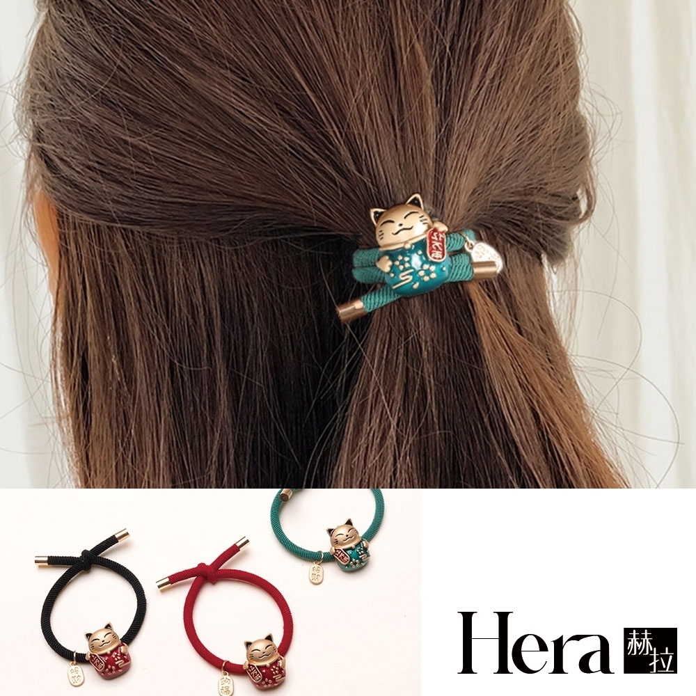 【Hera 赫拉】祈福吉祥寓意招財貓咪髮圈-3款