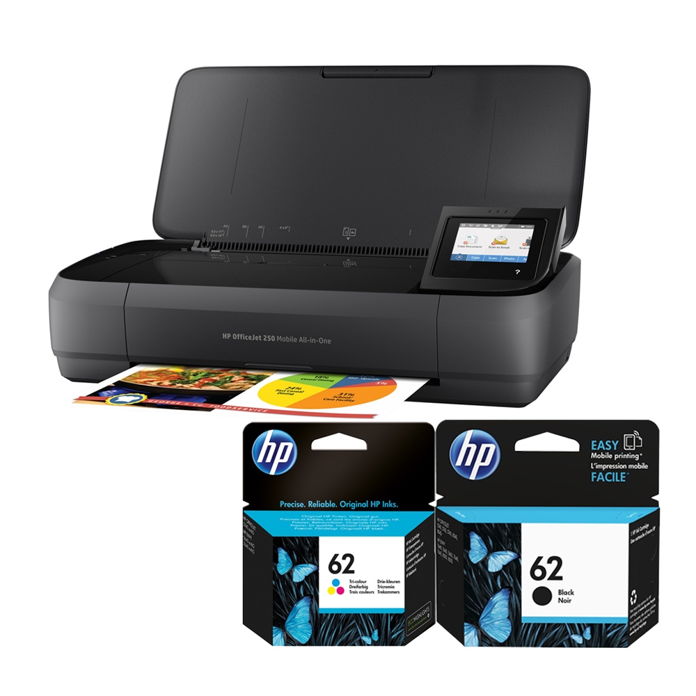 くすみ水色 HP OFFICEJET 250 MOBILE AIO コンパクトプリンタ複合機