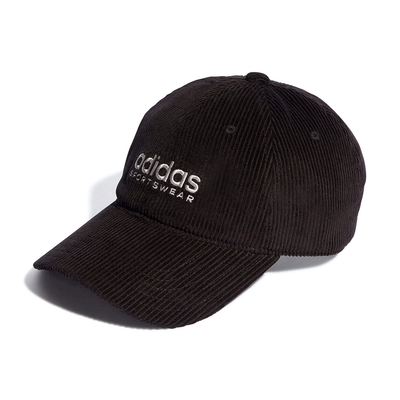 Adidas Low Dad Cap Cor 男款 女款 黑色 復古 燈芯絨 刺繡 帽子 IB2664