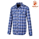 WildLand 男彈性T400格紋保暖襯衫0A82202 丁寧藍 product thumbnail 1