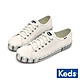 KEDS KICKSTART 復古橫直條線型帆布休閒鞋-白 9231W123482 product thumbnail 1