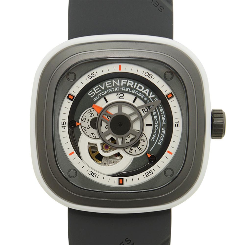 SEVENFRIDAY P3-03 P-SERIES 精鋼 灰色 自動機芯-47mm