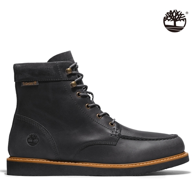 Timberland 男款黑色全粒面皮革Newmarket II 6吋靴|A44CN015