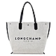 LONGCHAMP ROSEAU系列帆布LOGO字母托特包(大/帆布白) product thumbnail 1