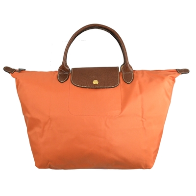 longchamp le pliage nylon尼龍短把手提包(橘/m)