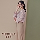 現貨【MEDUSA 曼度莎】粉紅寬領玫瑰雪紡上衣（M-2L）｜女上衣 加大尺碼 product thumbnail 1