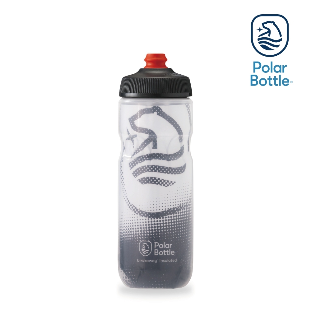 【Polar Bottle】20oz 雙層保冷噴射水壺 BIG BEAR 白-灰