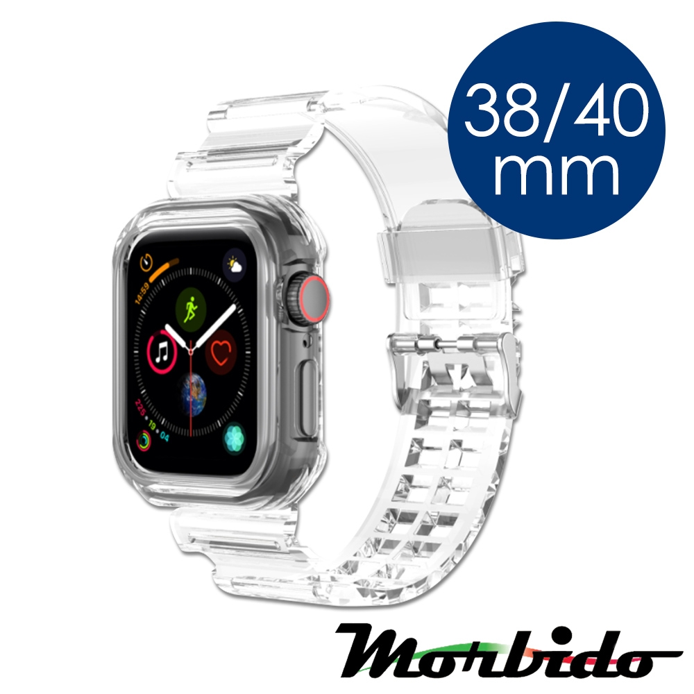 Morbido蒙彼多 Apple Watch 38/40mm 經典透明 一體成型運動錶帶