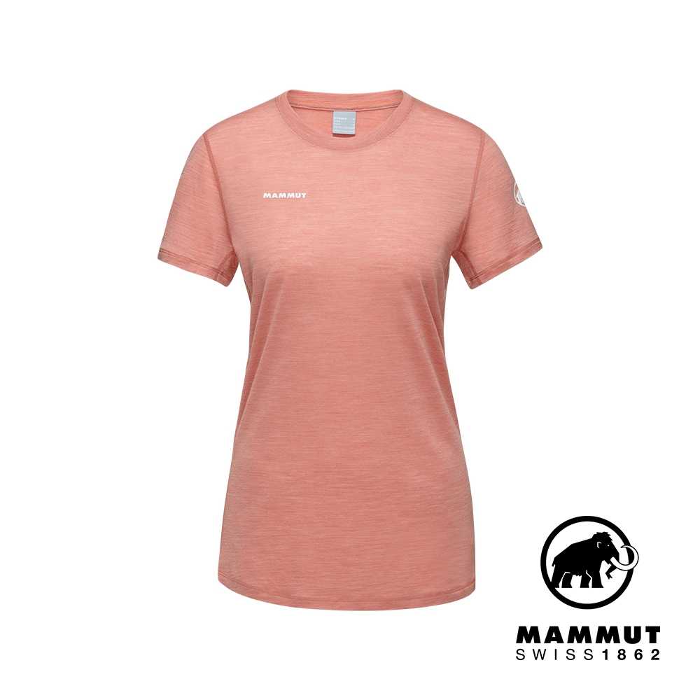 【Mammut 長毛象】Tree Wool FL T-Shirt Women 羊毛混紡快乾抗臭短袖T恤 石英粉 女款 #1017-06670