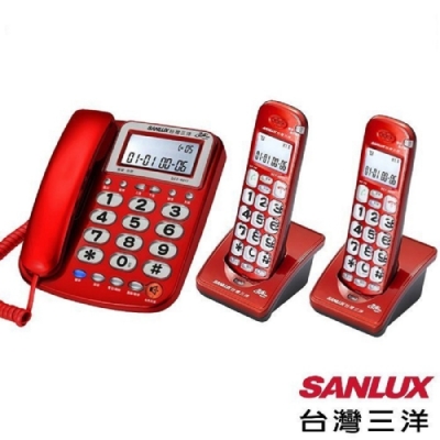 台灣三洋SANLUX 2.4GHz 子母機數位無線電話 DCT-8917-2 兩色