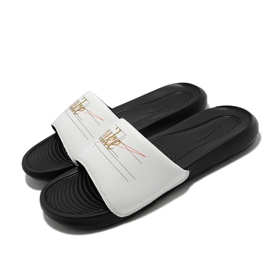 Nike 拖鞋 Victori One Slide 男女鞋 輕便 套腳 情侶穿搭 舒適 大logo 黑 白 CN9678-103