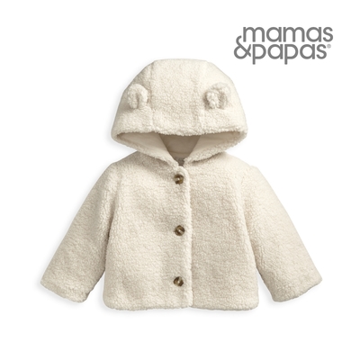 Mamas&Papas 熊耳朵-連帽刷毛外套