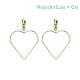 Wanderlust+Co 澳洲時尚品牌 HEARTBEAT愛戀心型耳環 金色 product thumbnail 1