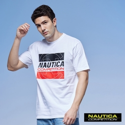 Nautica 男裝 COMPETITION簡約撞色LOGO短袖T恤-白