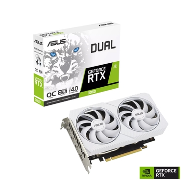 華碩DUAL-RTX3060-O8G WHITE顯示卡| RTX 30系列| Yahoo奇摩