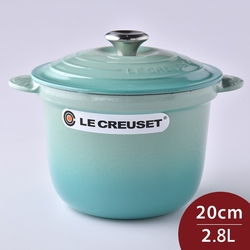 法國Le Creuset 萬用窈窕鑄鐵鍋 薄荷綠 20cm