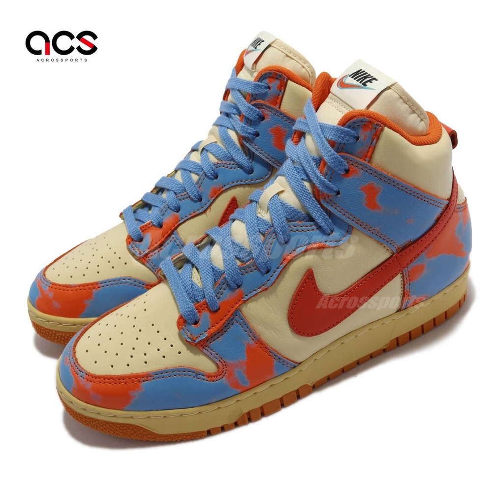 Nike 休閒鞋Dunk High 1985 SP 水洗高筒男女鞋情侶鞋Acid Wash 藍橘