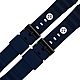 Watchband / 20.22 mm / 各品牌通用 波浪狀 輕盈舒適 矽膠錶帶 鍍黑不鏽鋼扣頭-藍色 product thumbnail 1