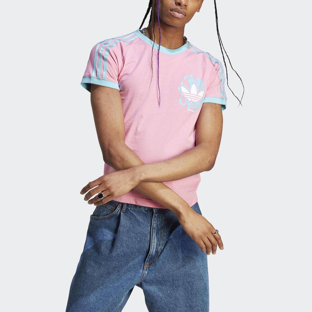 Adidas Pride 3s Tee IU0052 男 短袖 上衣 T恤 亞洲版 休閒 復古 聯名 撞色 粉 藍