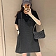 【LANNI 藍尼】現+預 拼接顯瘦美式連身裙(假兩件/T恤/短袖) product thumbnail 1