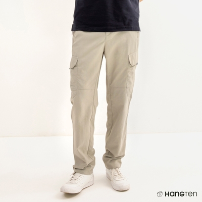 Hang Ten-男裝-REGULAR FIT提織口袋吸濕排汗長褲-灰
