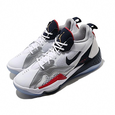 Nike 籃球鞋 Jordan Zoom 92 運動 男鞋 氣墊 避震 喬丹 包覆 支撐 球鞋 白 藍 CK9183101