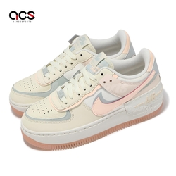 Nike 休閒鞋 Wmns Air Force 1 Shadow 女鞋 拼接 解構 椰奶 粉紅 AF1 DZ1847-105