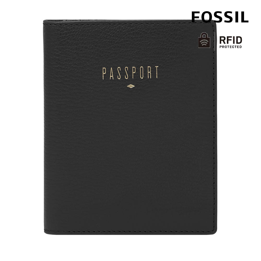 FOSSIL Travel 真皮RFID護照夾-黑色 SLG1499001