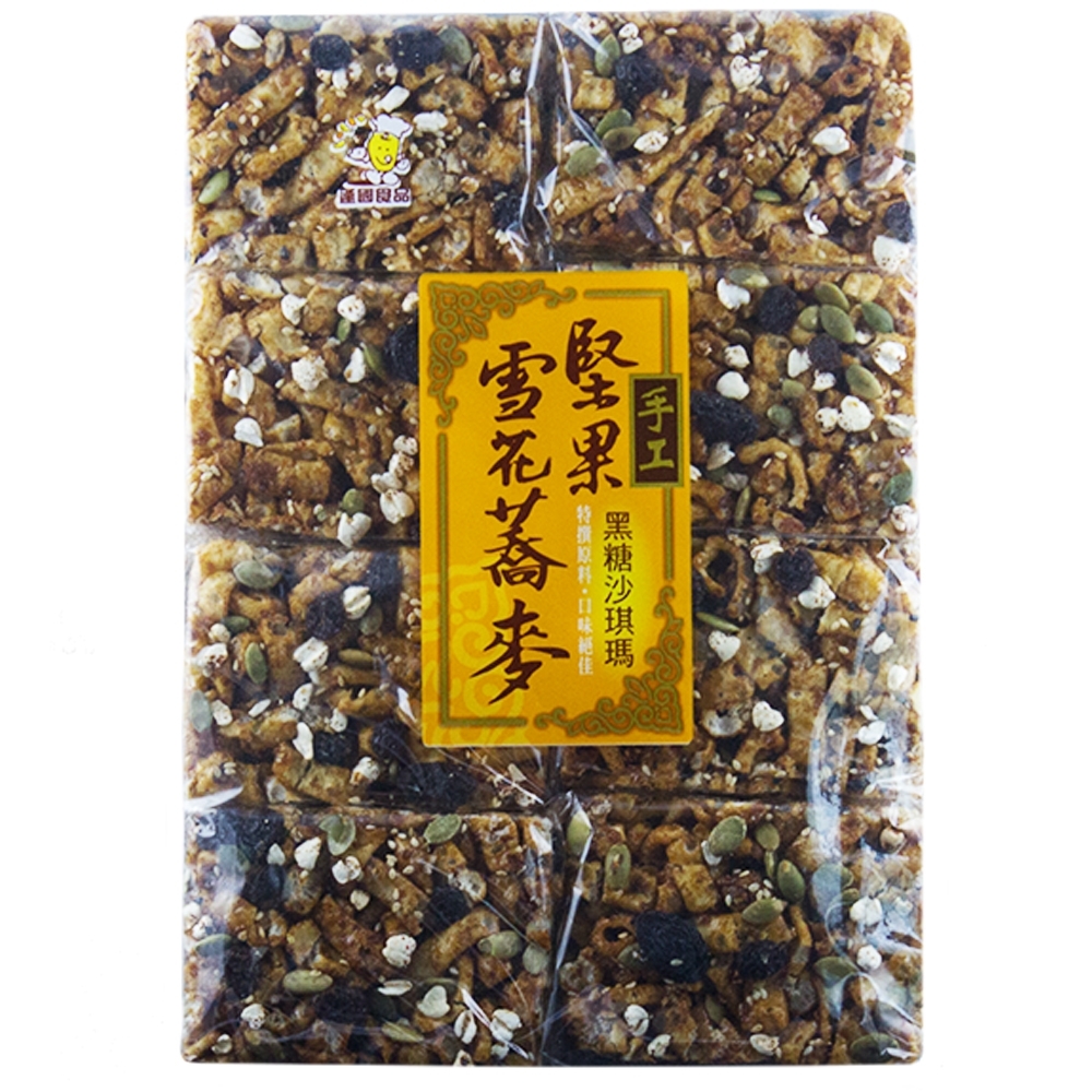 逢國  手工堅果雪花蕎麥黑糖沙琪瑪(440g)