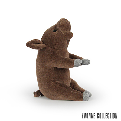 Yvonne Collection 豬豬造型小玩偶- 深咖啡