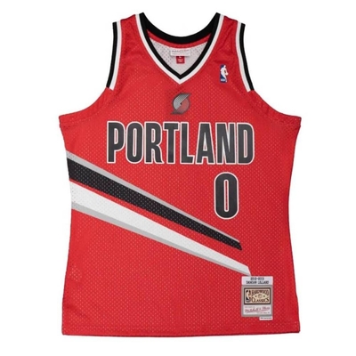 M&N G2二代 Swingman復古球衣 拓荒者隊 12-13 #0 Damian Lillard-SMJY3457-PTB12DLIUNRD