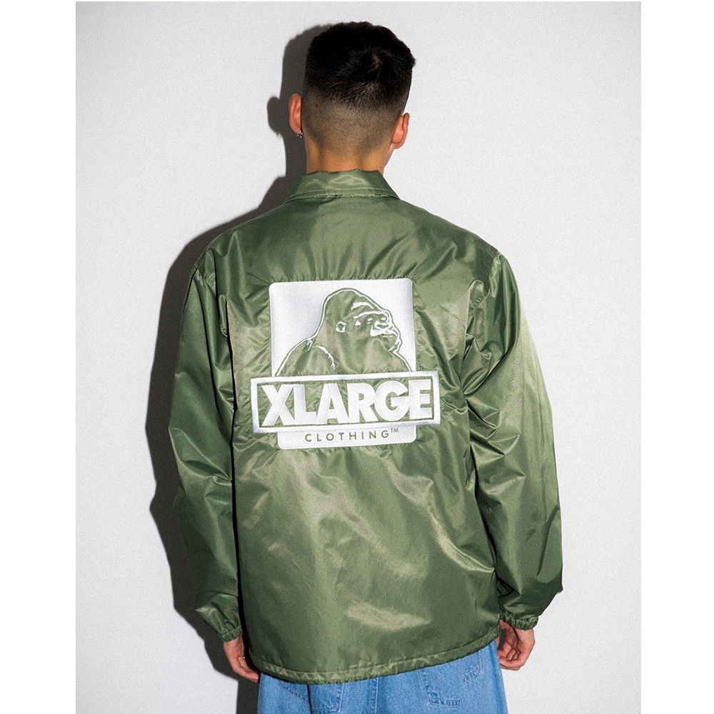 XLARGE EMBROIDERY OG COACHES JACKET防風外套-橄欖| Yahoo奇摩購物中心