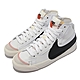 Nike 休閒鞋 Blazer Mid 77 Jumbo 經典 男女鞋 高筒 大logo 皮革 彈性鞋跟 白 黑 DD3111-100 product thumbnail 1