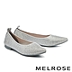 低跟鞋 MELROSE 美樂斯 華麗舒適雙色晶鑽飛織布尖頭低跟鞋－灰 product thumbnail 1